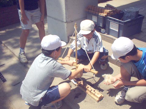 「火おこし」の体験学習