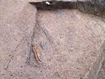 下田遺跡：短刀が副葬された中世の木棺墓