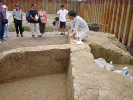 盛り土の土層の観察