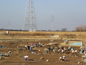 反町遺跡：遺跡調査風景