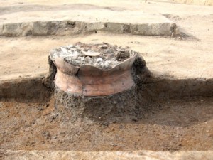 皿沼西：土師器の蔵骨器