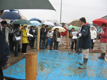 富田後遺跡：六角形の掘立柱建物跡